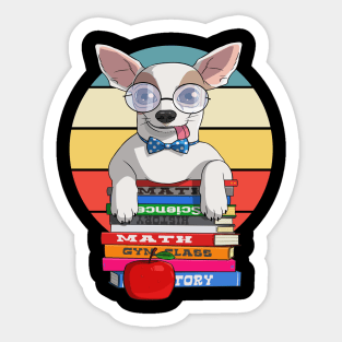 Chihuahua Back to School Teacher's Pet Sticker